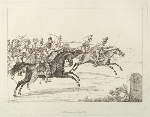 Austrian Lancers by Johann Christoph Erhard, print, 1810-1822