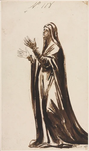 Mater Dolorosa (Mourning Mother) by George Romney, drawing, 1776