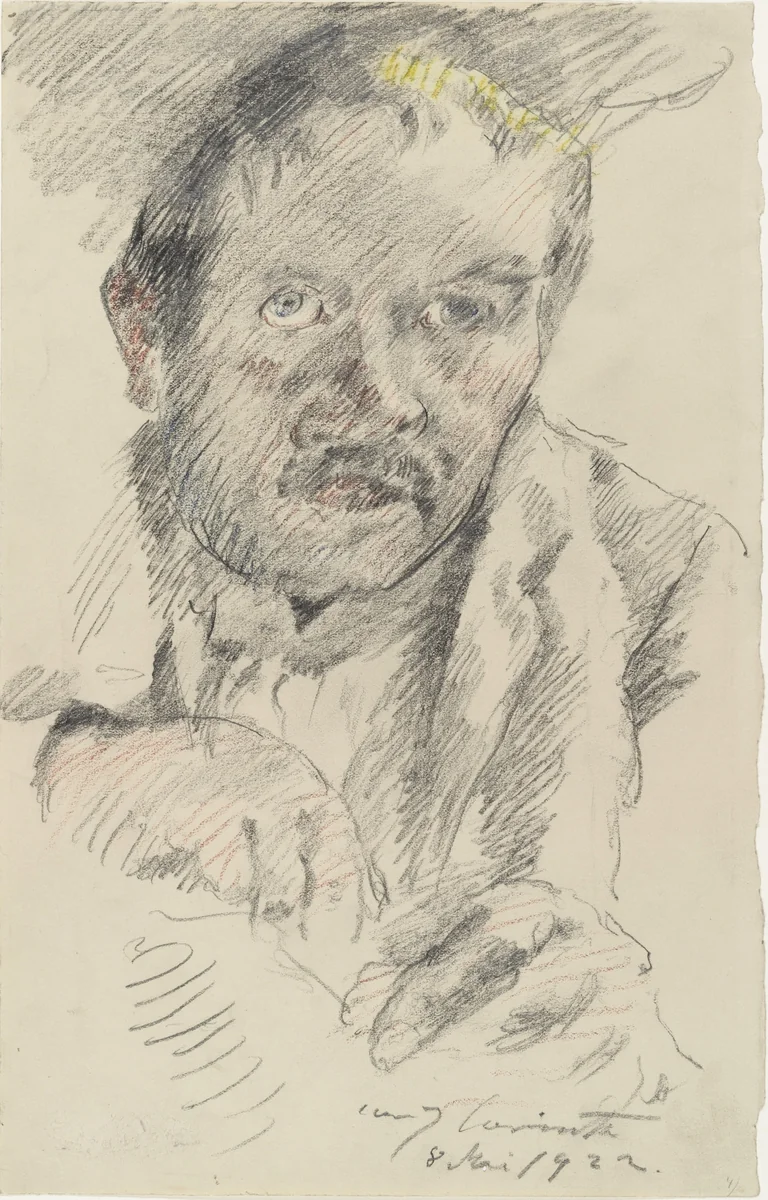 Self-Portrait (Selbstbildnis) by Lovis Corinth, drawing, 1922