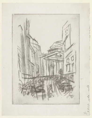 Nassau Street, Looking South by John Marin, print, 1924