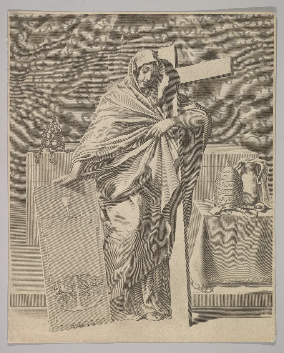 Personification of Faith by Claude Mellan, print, 1642