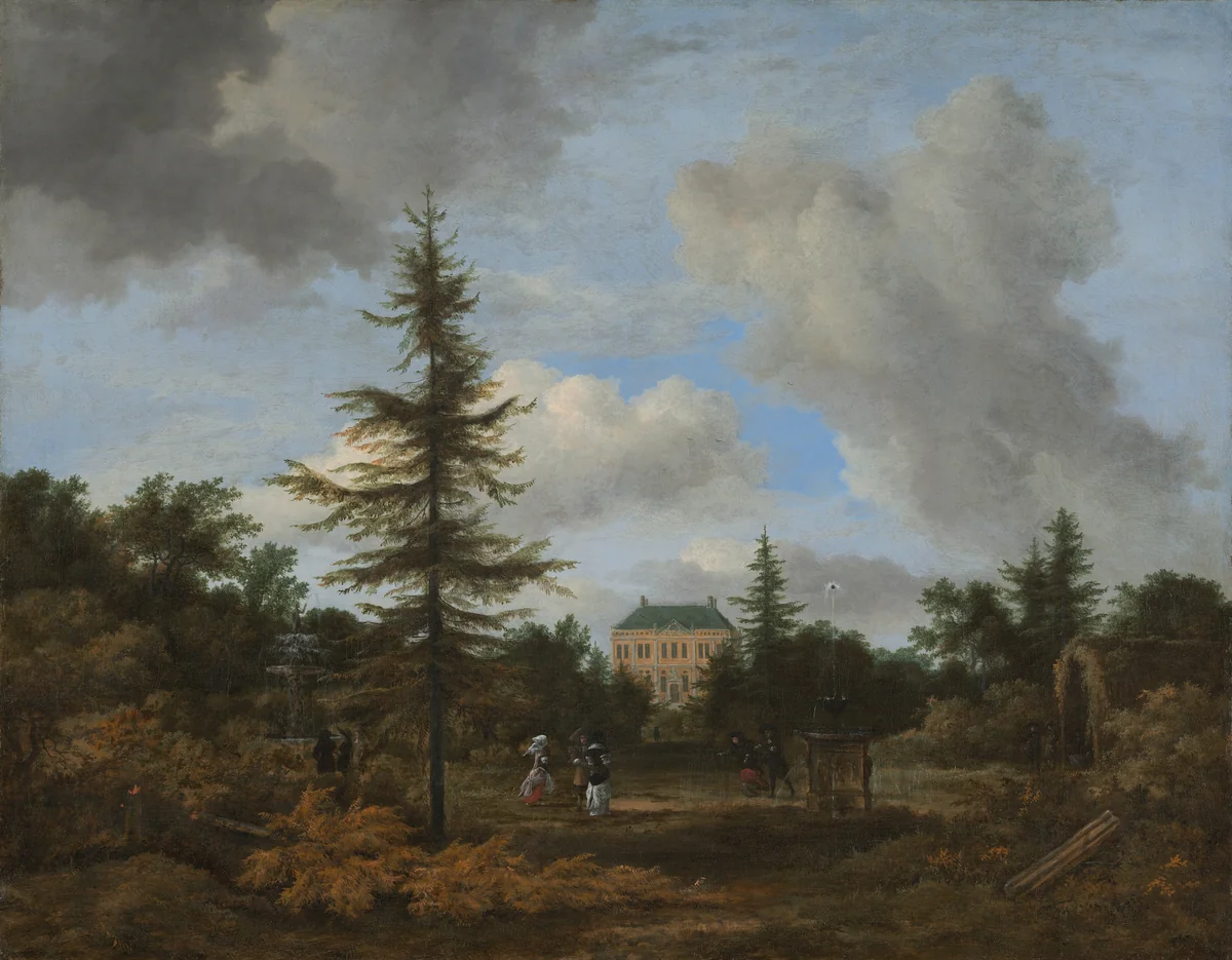 Country House in a Park by Jacob van Ruisdael, painting, 1675