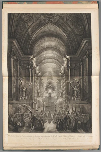 Ceremony held in the Cappella Paolina, Vatican by Francesco Piranesi, print, 1787