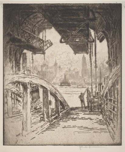 The Ferry House by Joseph Pennell, print, 1919