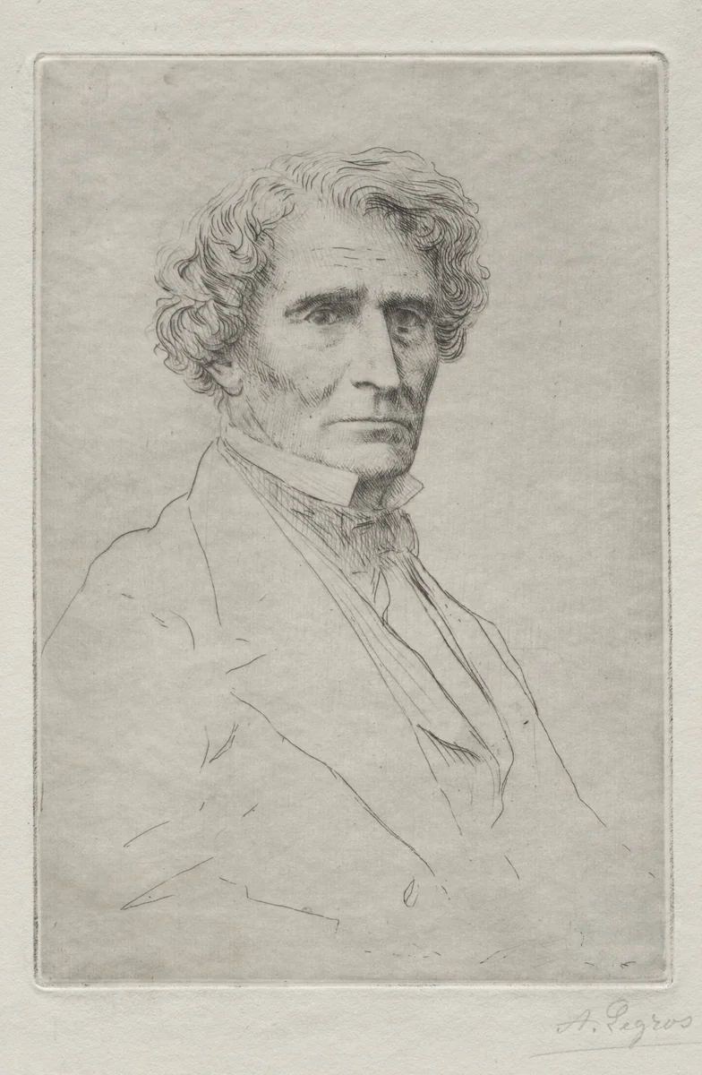 Hector Berlioz by Alphonse Legros, print, 1857-1911