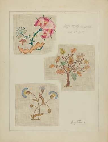 Bedspread by Mary Berner, index of american design, 1936