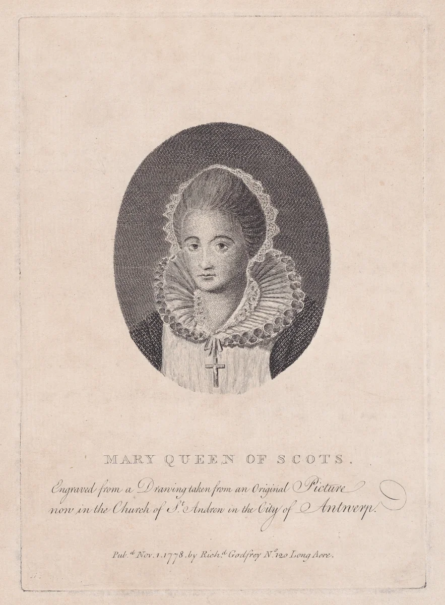 Mary, Queen of Scots by Richard Bernard Godfrey, print, 1778