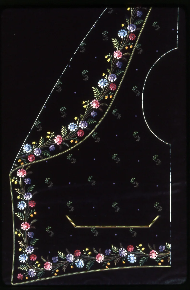 Waistcoat Design by England or France, textile, 1830-1849
