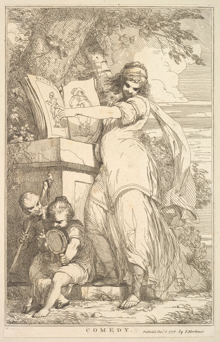 Comedy, from "Fifteen Etchings Dedicated to Sir Joshua Reynolds" by John Hamilton Mortimer, print, 1778