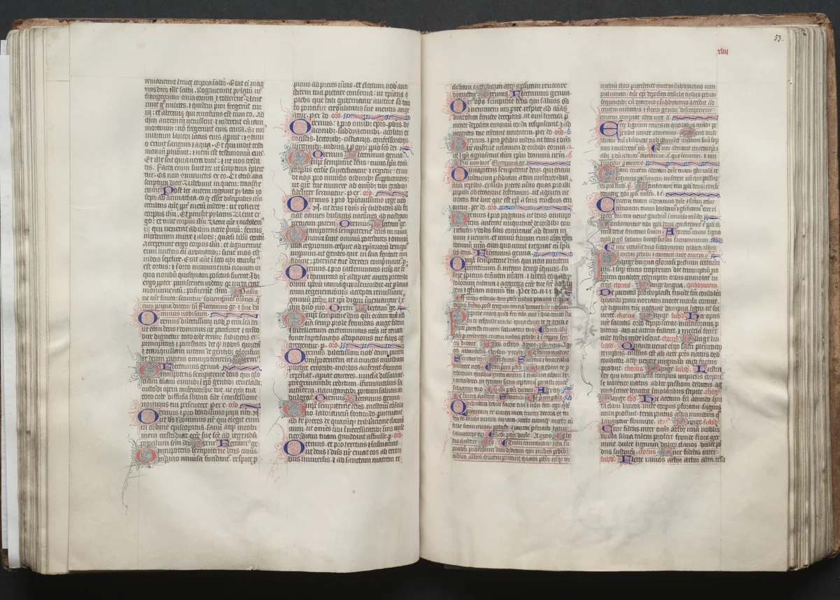 The Gotha Missal: Fol. 53r, Text by Master of the Boqueteaux, book, 1370-1380