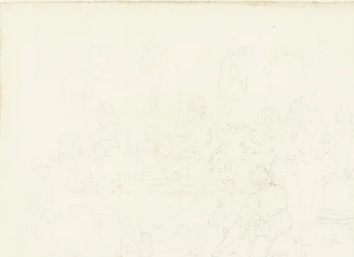 De arrestatie van Pieter Dirksz. Hasselaer by Pieter Bartholomeusz. Barbiers, drawing, 1782-1837