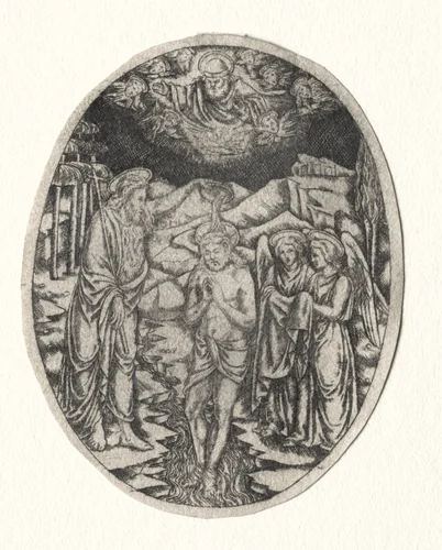 Baptism of Christ by Unknown, print, 1400-1500