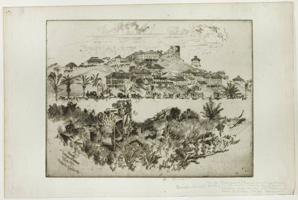 The Debacle of de Lesseps, Panama by Joseph Pennell, print, 1912