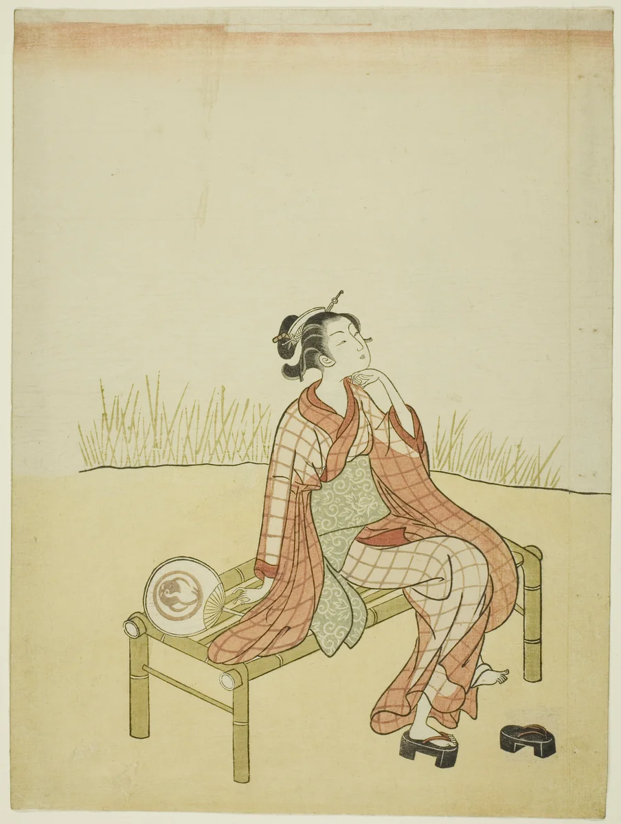 By the Stream by Suzuki Harunobu (鈴木春信), print, 1760-1770