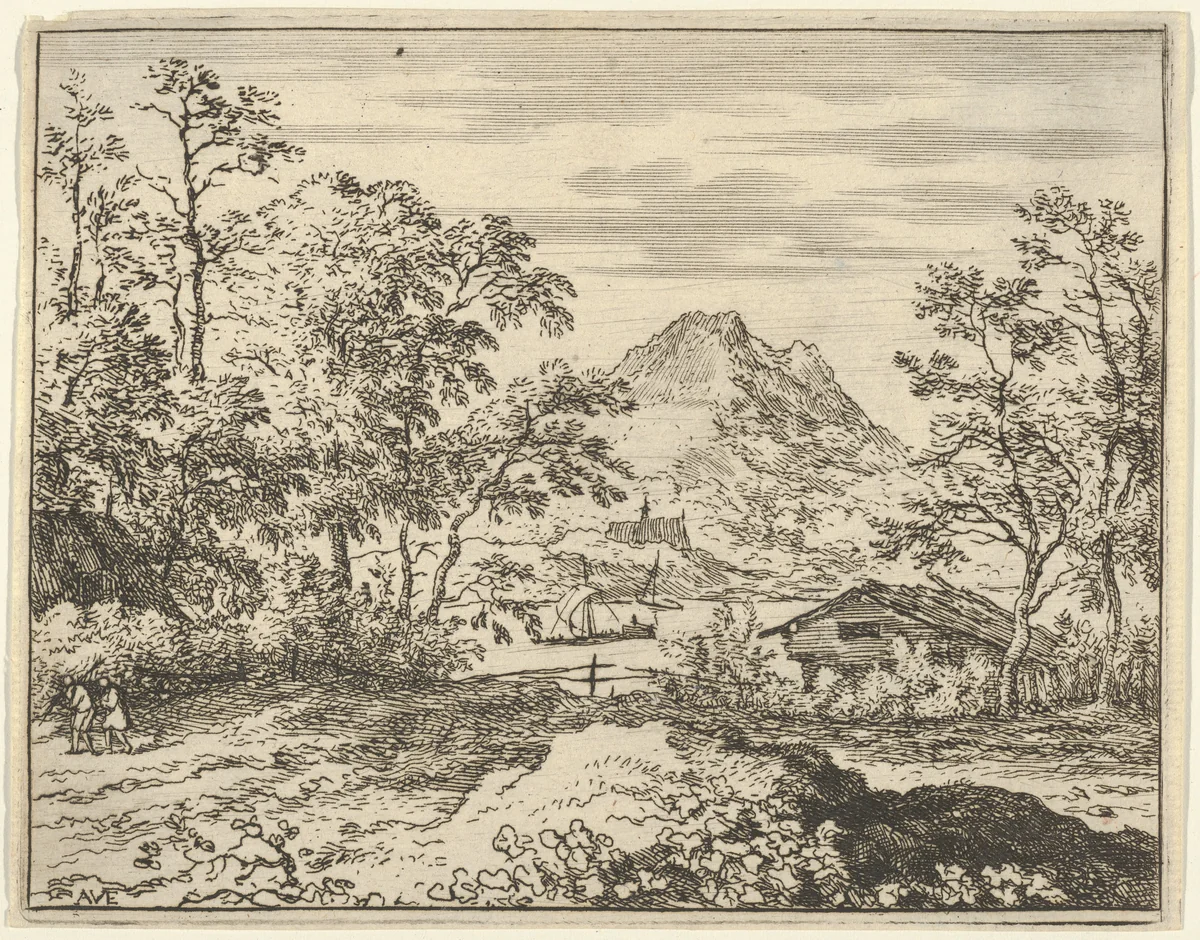 The Broad River by Allart van Everdingen, print, 1621-1675