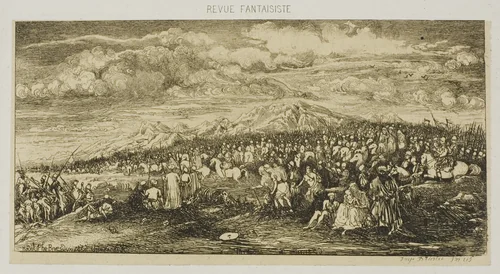 The Roman Army, from Revue Fantaisiste by Rodolphe Bresdin, print, 1856