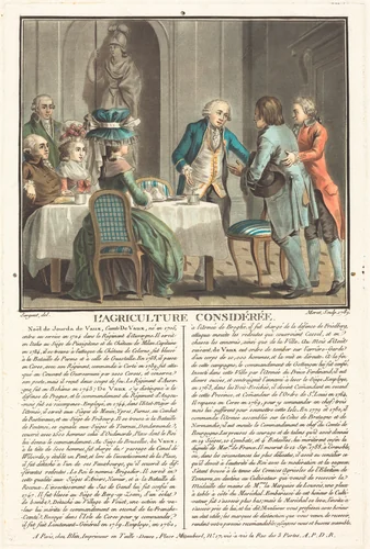 L'agriculture consideree, le Comte de Veaux by Jean-Baptiste Morret; Antoine-François Sergent, print, 1789