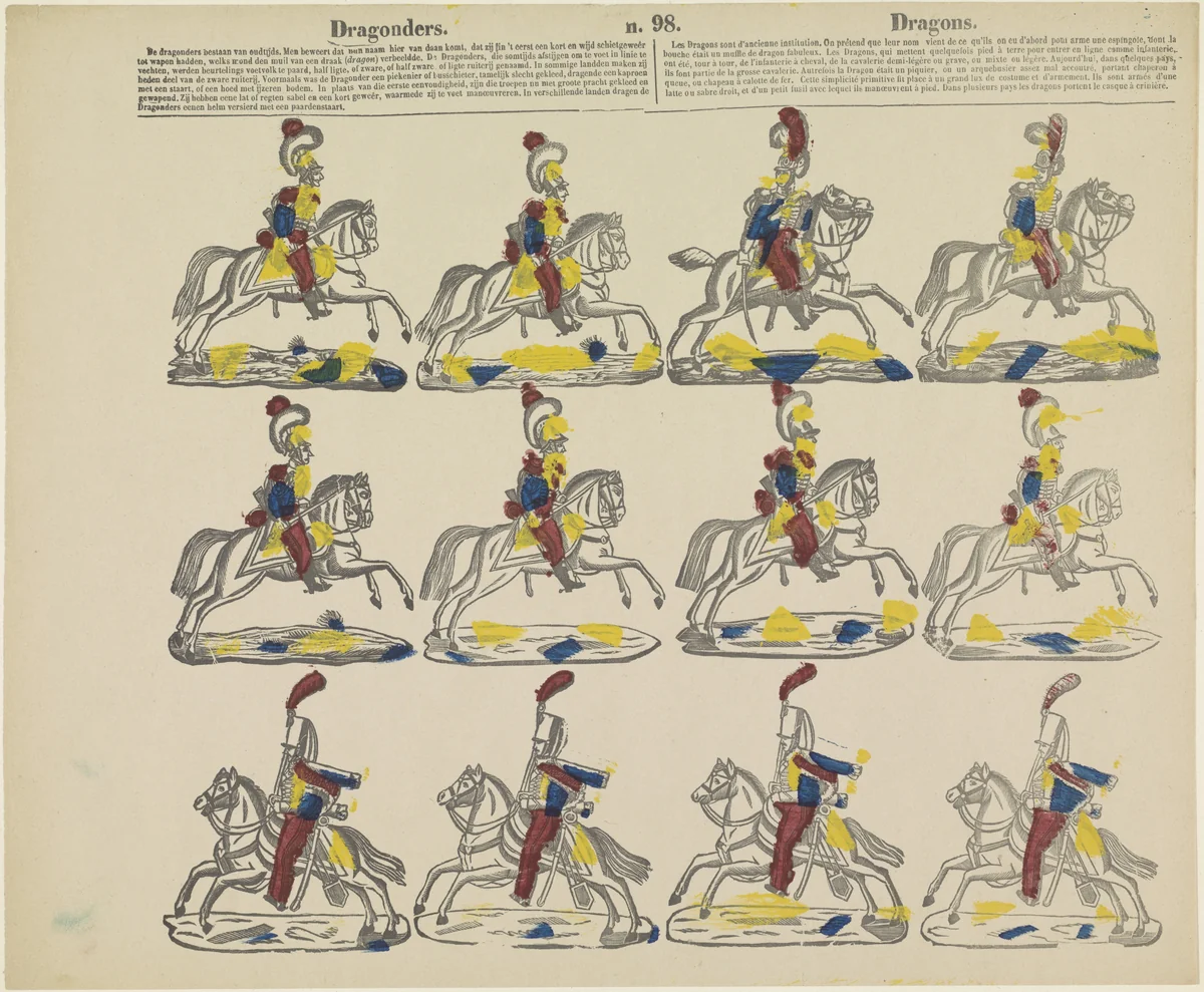 Dragonders / Dragons by Philippus Jacobus Brepols, print, 1800-1833