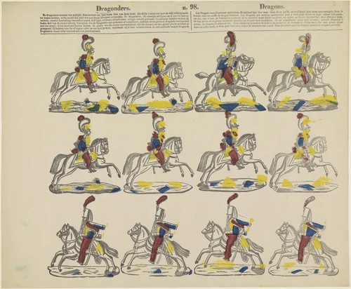 Dragonders / Dragons by Philippus Jacobus Brepols, print, 1800-1833