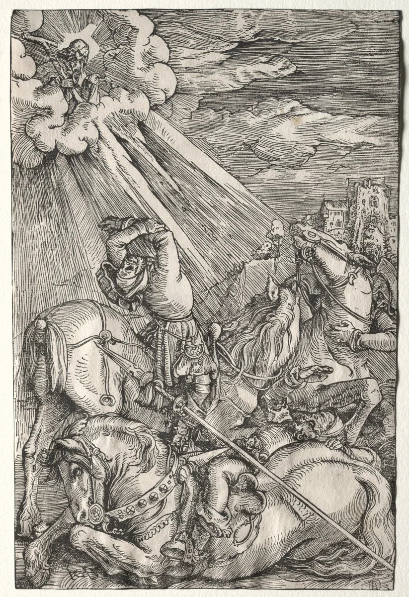 The Conversion of St. Paul by Hans Baldung, print, 1510-1522