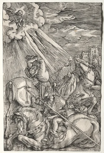 The Conversion of St. Paul by Hans Baldung, print, 1510-1522