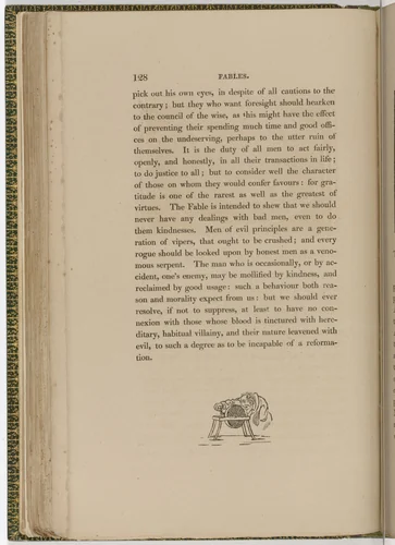 Tailpiece (page 128) from The Fables of Aesop by Thomas Bewick, illustrated book, 1818