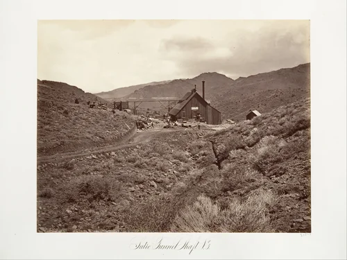 Sutro Tunnel Shaft No. 3 by Carleton E. Watkins, photograph, 1875