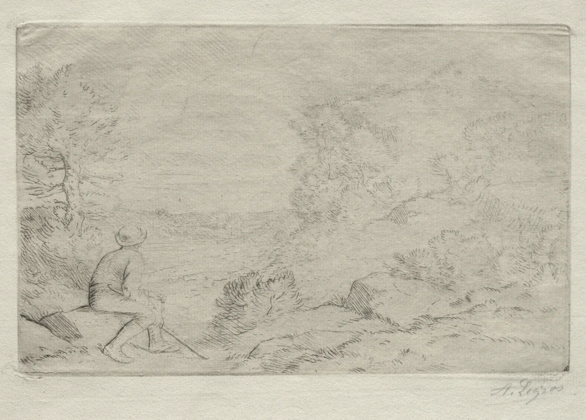 Rocks by Alphonse Legros, print, 1857-1911