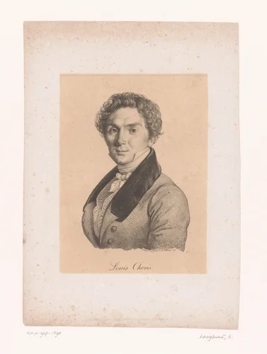 Portret van Louis Choris by Louis Choris, print, 1822