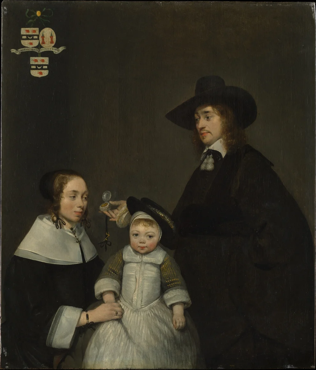 The Van Moerkerken Family by Gerard ter Borch, painting, 1653-1654