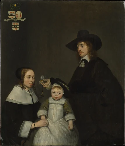 The Van Moerkerken Family by Gerard ter Borch, painting, 1653-1654