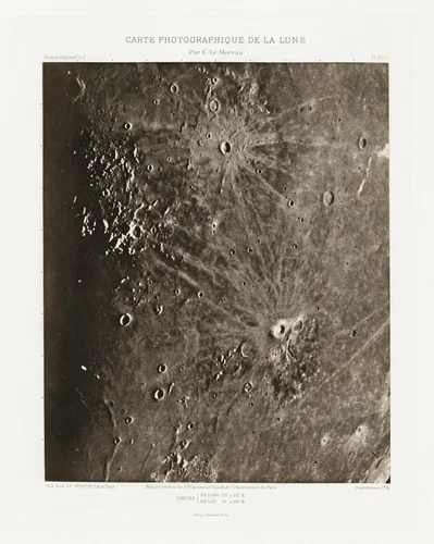 Carte photographique de la lune, planche XIV.A (Photographic Chart of the Moon, plate XIV.A) by Charles Le Morvan, photograph, 1902-1914