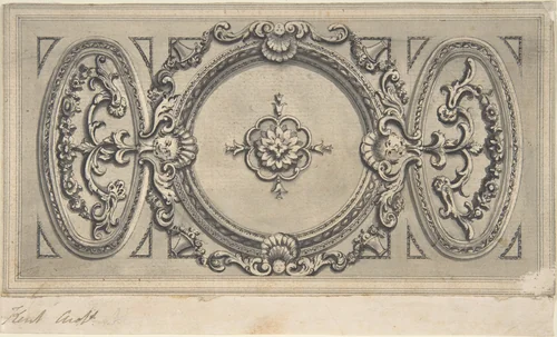 Design for a Staircase Ceiling by Isaac Ware, drawing, 1751-1761