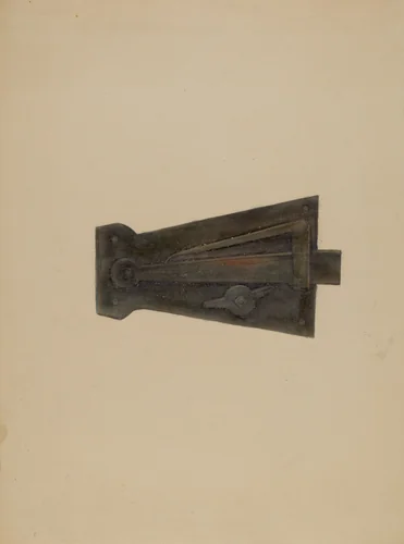 Wrought Iron Latch Lock by Henry Meyers, index of american design, 1936