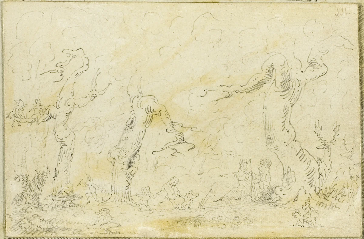 Comic Scene III by George Cruikshank, drawing, 1812-1878