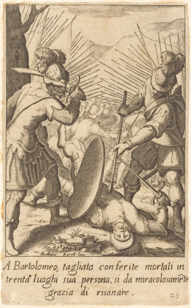 Bartolomeo by Jacques Callot; Matteo Rosselli, print, 1619
