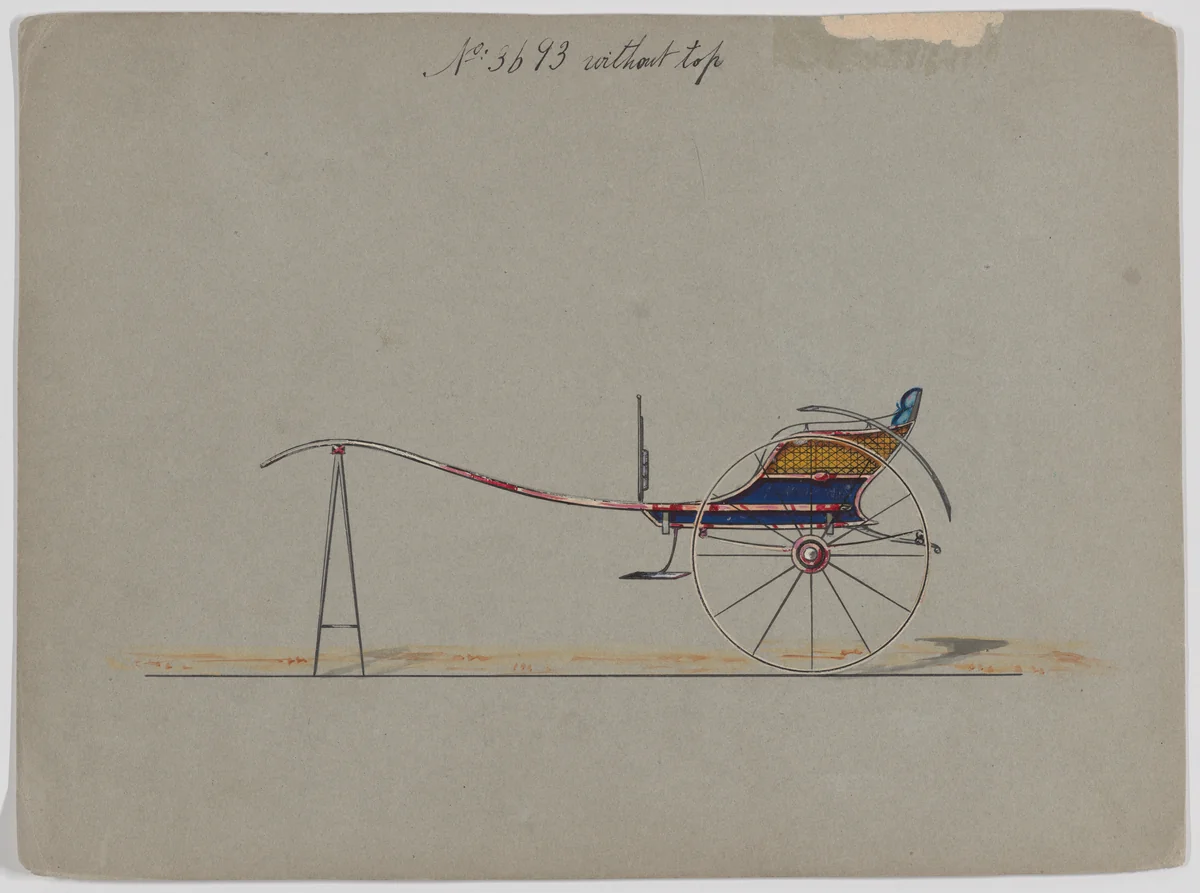 Gig #3693 by Brewster & Co., drawing, 1881