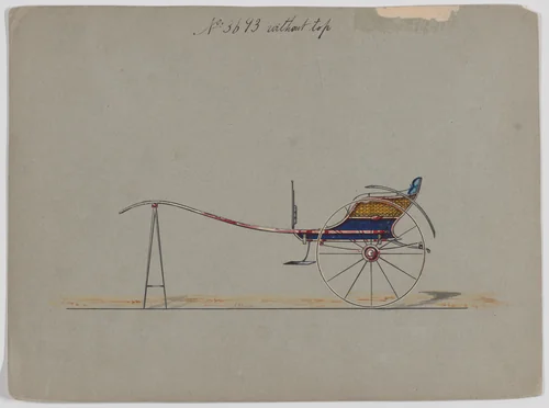 Gig #3693 by Brewster & Co., drawing, 1881