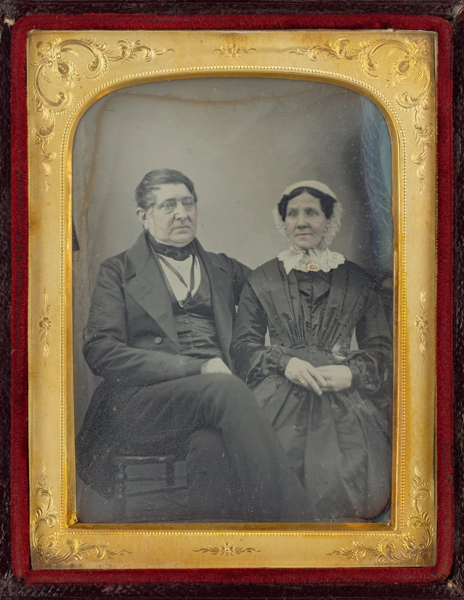 Portrait of a Man and Woman by British 19th Century, photograph, 1845-1855