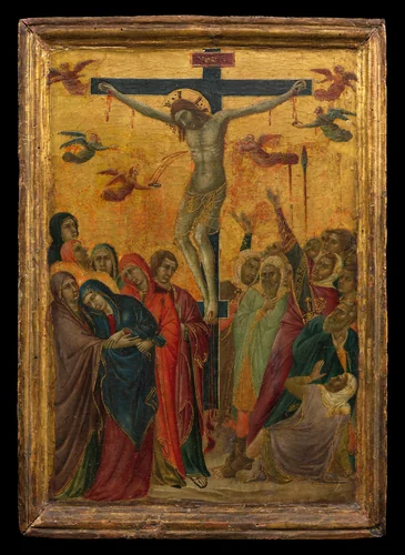 The Crucifixion by Segna di Buonaventura, painting, 1312-1318
