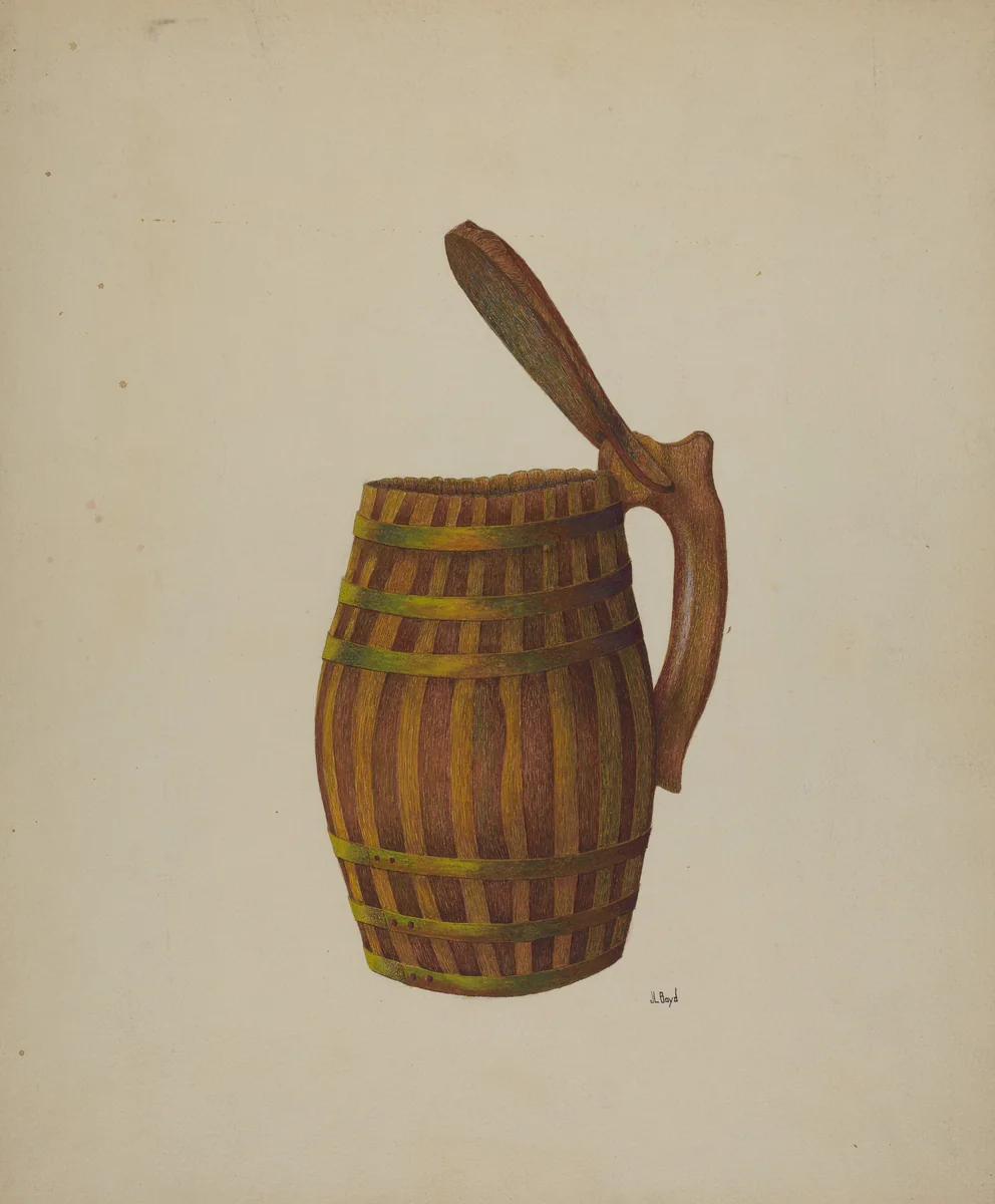 Wine Jug by Joseph L. Boyd, index of american design, 1939