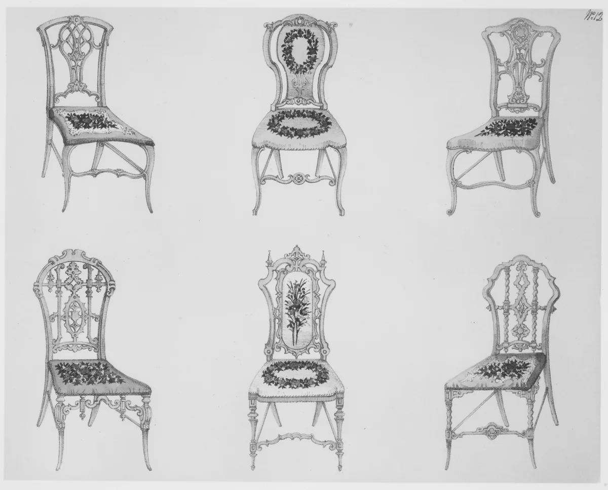 A Useful and Modern Work on Chairs, in Twelve Plates, Containing Forty-Two Designs by Henry Wood, book, 1835