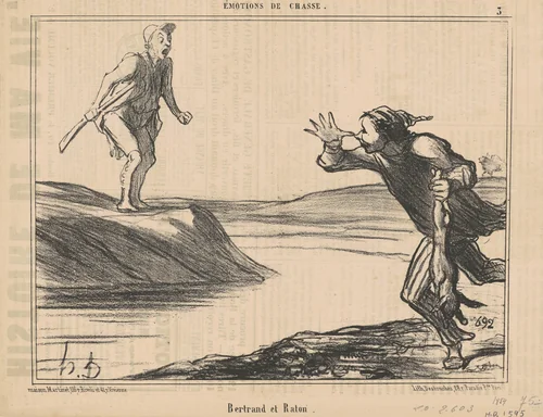 Bertrand et Raton by Honoré Daumier, print, 1854