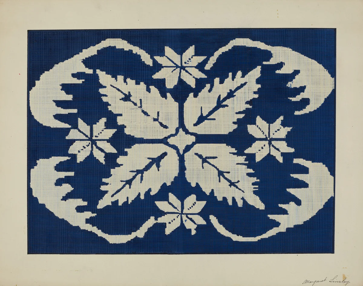 Coverlet Section by Margaret Linsley, index of american design, 1940
