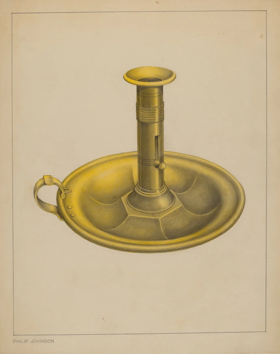 Candlestick by Philip Johnson, index of american design, 1937