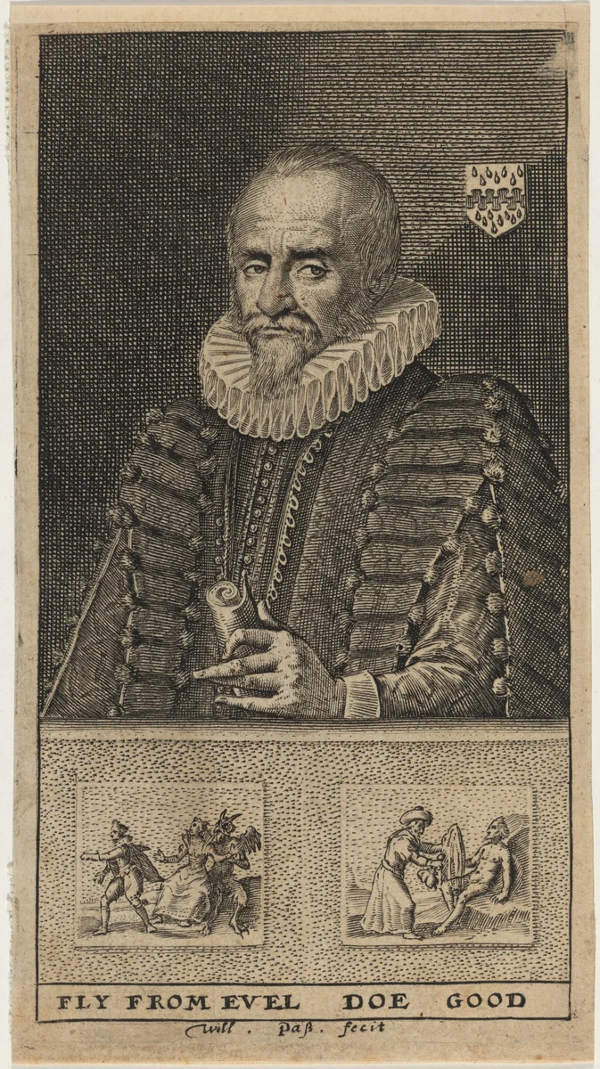 Sir John Hayward, Historian by Willem de Passe, print, 1630