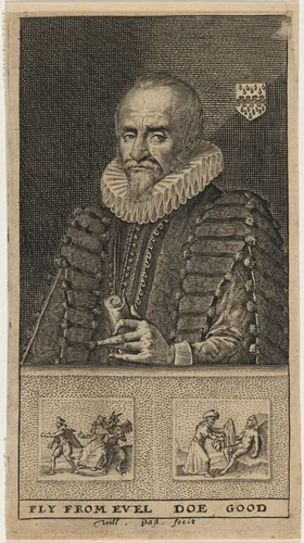 Sir John Hayward, Historian by Willem de Passe, print, 1630