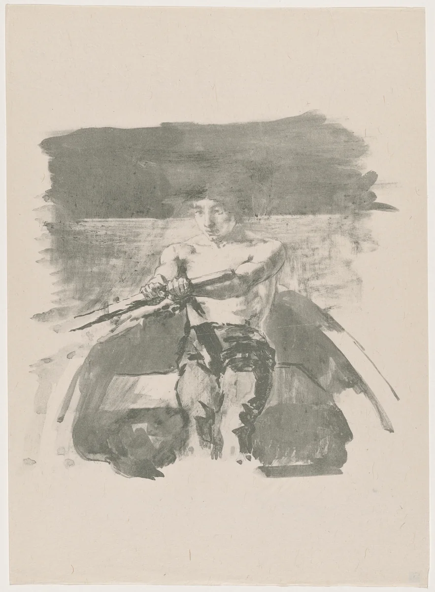 Etude (Le rameur) by Alexandre Lunois, print, 1895