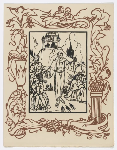 Plate (page 97) from Les Petites Fleurs de St. François (The Little Flowers of St. Francis) by Émile Bernard, illustrated book, 1928