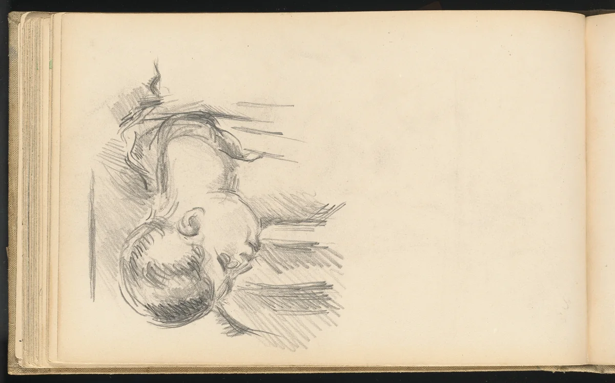 Man Bending Forward by Paul Cezanne, drawing, 1883-1886